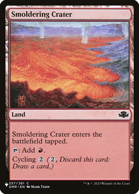 Smoldering Crater - The List Magic card