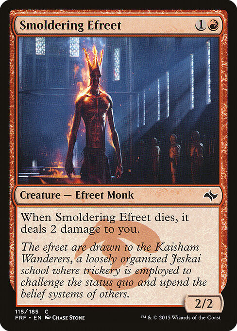 Smoldering Efreet - Fate Reforged Magic card