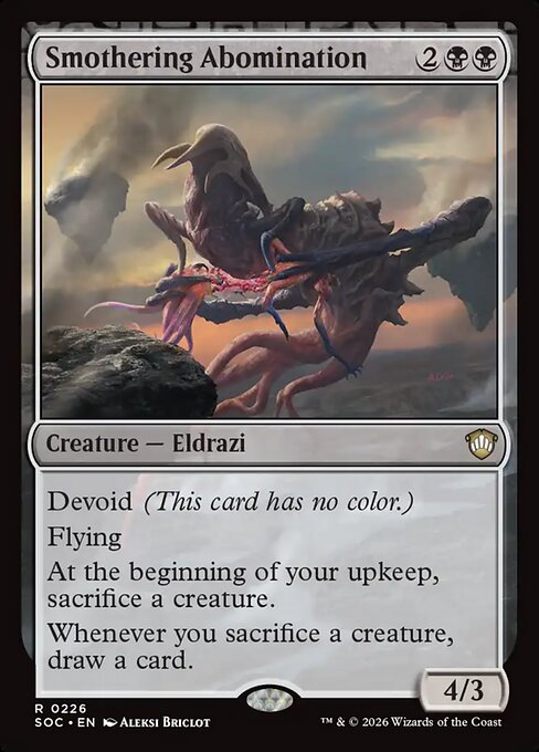 Smothering Abomination - Secrets of Strixhaven Commander Magic card