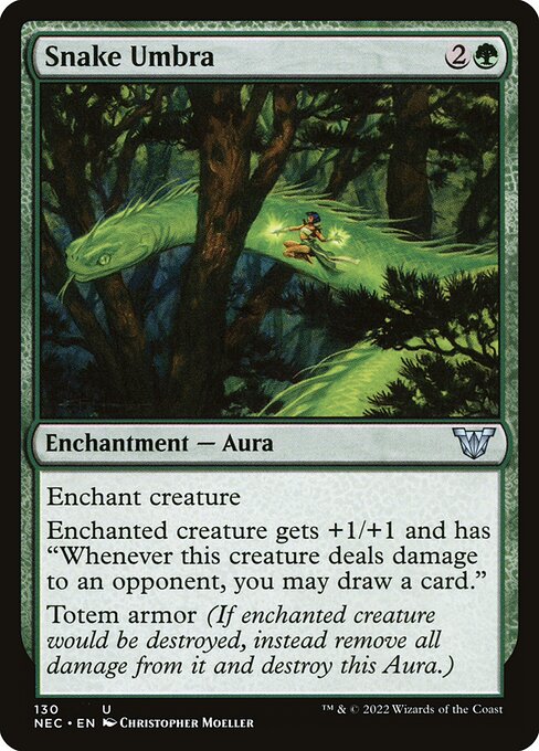 Snake Umbra - Neon Dynasty Commander Magic card