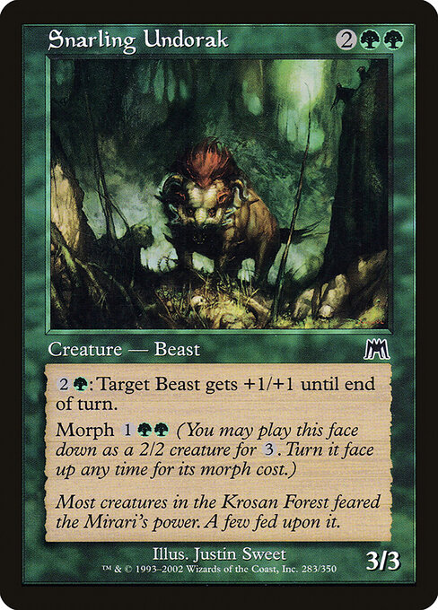 Snarling Undorak - Onslaught (#283) - Illustrated by Justin Sweet - Magic: The Gathering Card
