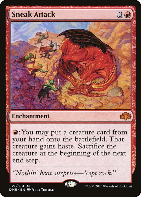 Sneak Attack - Dominaria Remastered Magic card