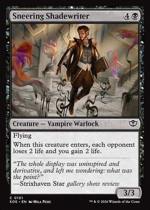 Sneering Shadewriter - Secrets of Strixhaven Magic card