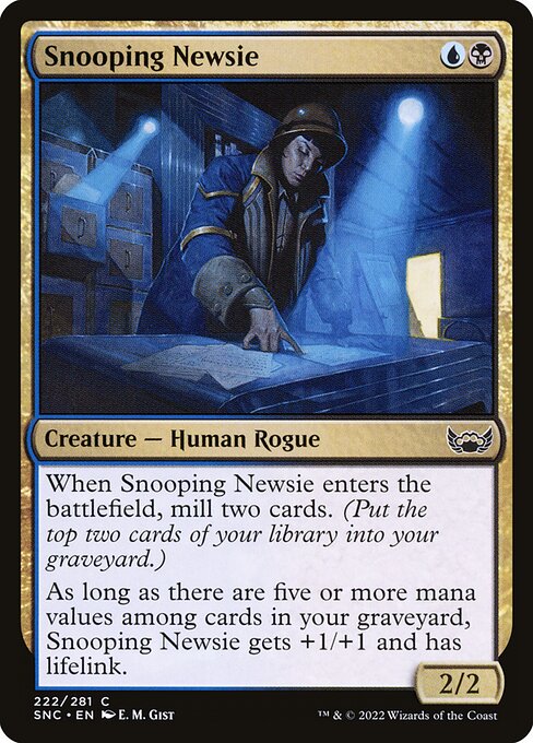 Snooping Newsie - Streets of New Capenna Magic card