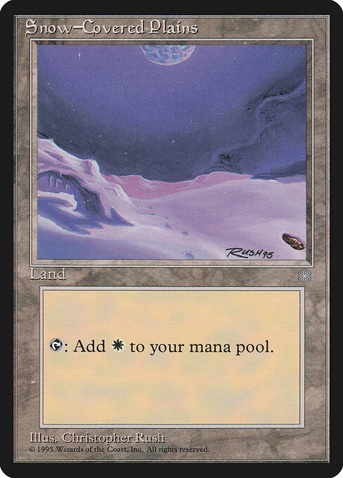 Pianura Innevata (Snow-Covered Plains) - Coldsnap (#151) - Illustrated by Mark Romanoski - Magic: The Gathering Card