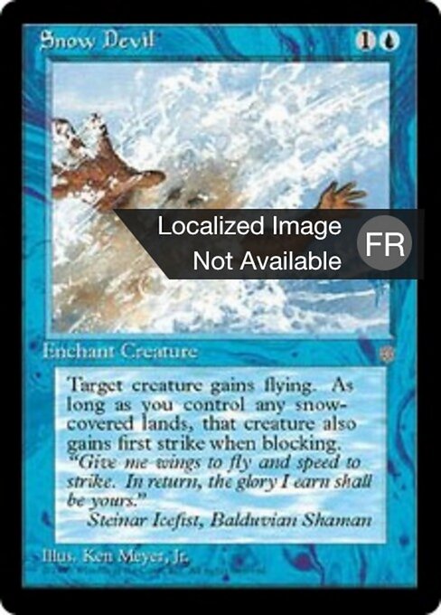 Schneeteufel (Snow Devil) - Coldsnap Theme Decks (#100) - Illustrated by Ken Meyer, Jr. - Magic: The Gathering Card