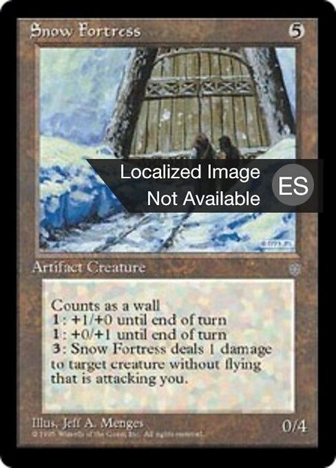 Fortaleza en la nieve (Snow Fortress) - Ice Age (#337) - Illustrated by Jeff A. Menges - Magic: The Gathering Card