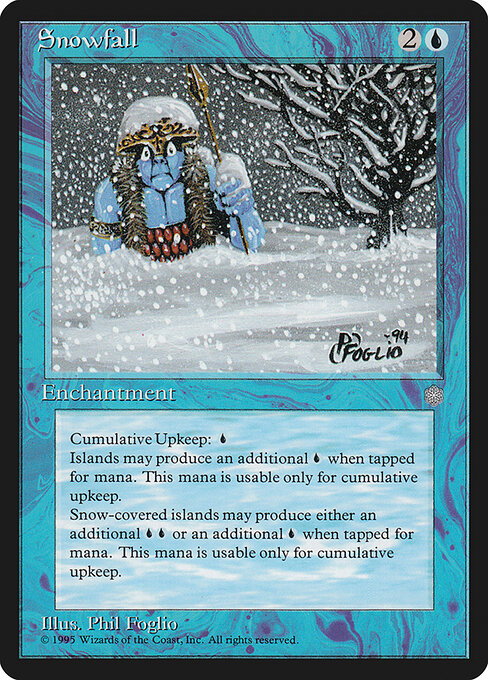 Nevicata (Snowfall) - Ice Age (#101) - Illustrated by Phil Foglio - Magic: The Gathering Card