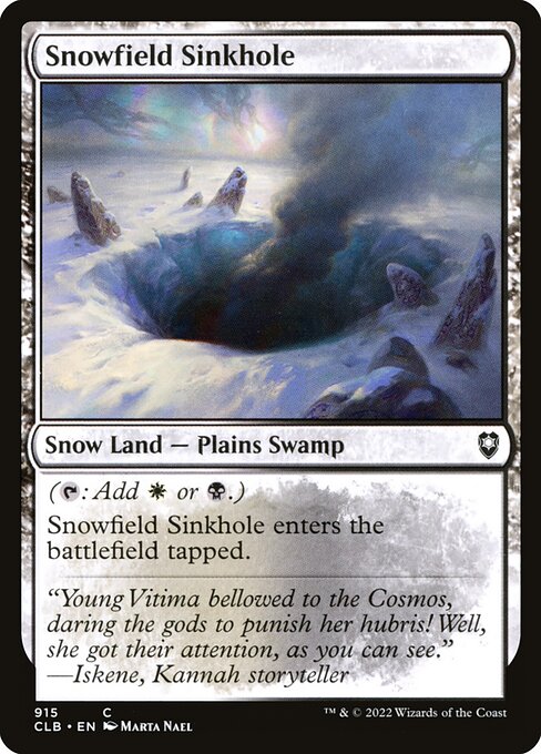 Snowfield Sinkhole - Commander Legends: Battle for Baldur's Gate Magic card