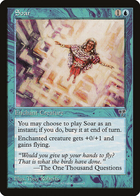 Essor (Soar) - Mirage (#93) - Illustrated by Tony Roberts - Magic: The Gathering Card