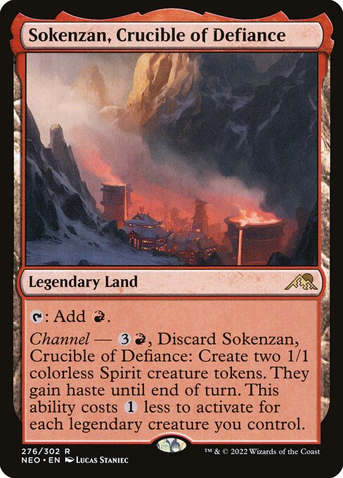 Sokenzan, Crucible of Defiance - Kamigawa: Neon Dynasty Magic card