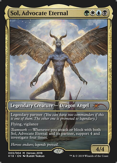 Sol, Advocate Eternal - 2018 Heroes of the Realm (#3) - Illustrated by Randy Vargas - Magic: The Gathering Card