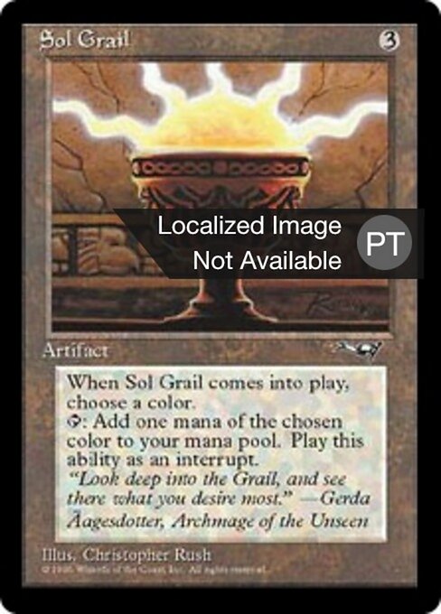 Calice Solare (Sol Grail) - Alliances (#130) - Illustrated by Christopher Rush - Magic: The Gathering Card