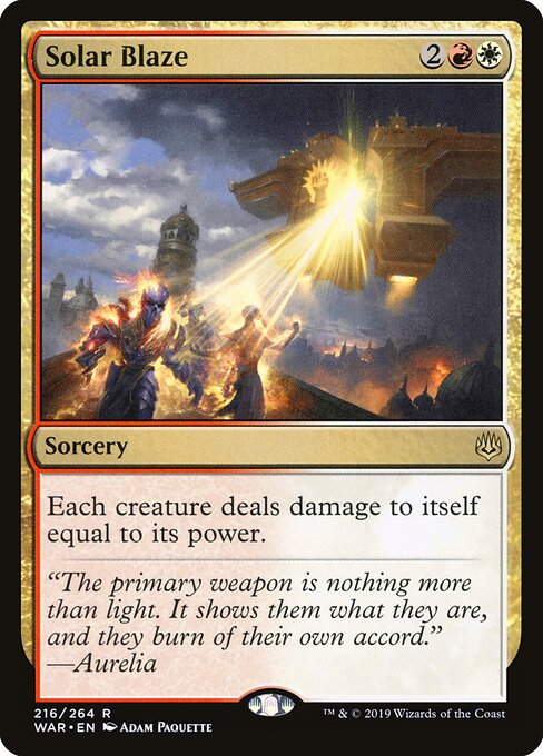Solar Blaze - War of the Spark Magic card
