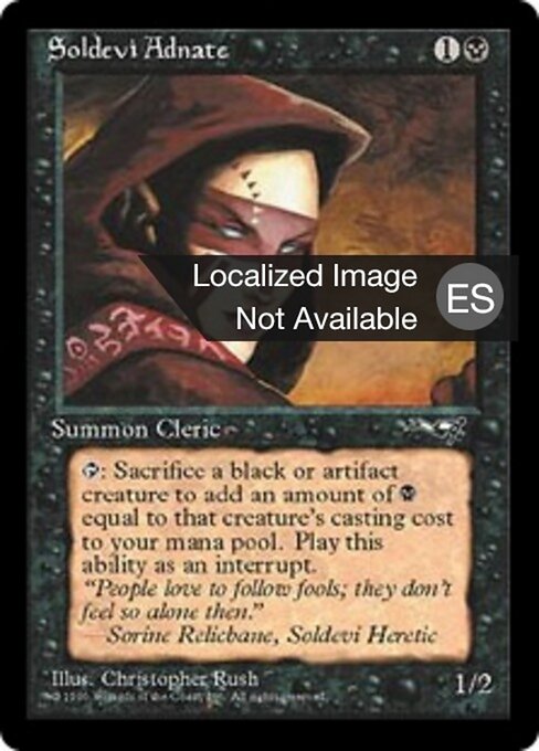 Adnate soldeví (Soldevi Adnate) - Alliances (#60a) - Illustrated by Christopher Rush - Magic: The Gathering Card