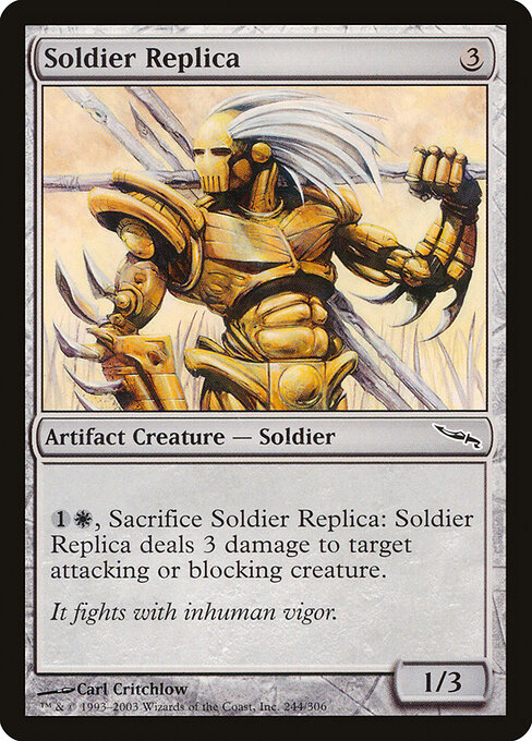 Soldier Replica - Mirrodin Magic card