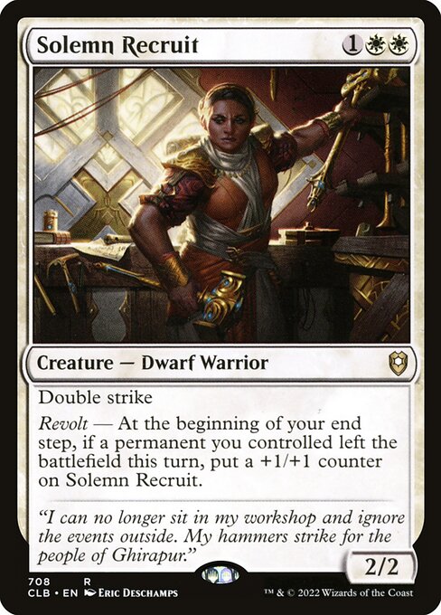 Solemn Recruit - Commander Legends: Battle for Baldur's Gate Magic card