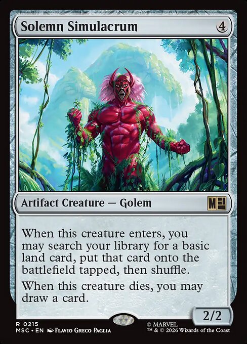 Solemn Simulacrum - Marvel Super Heroes Commander Magic card