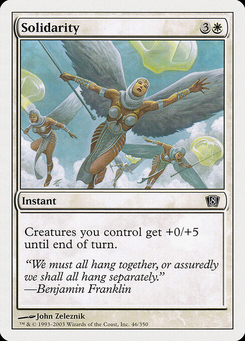 Solidarity - Eighth Edition Magic card