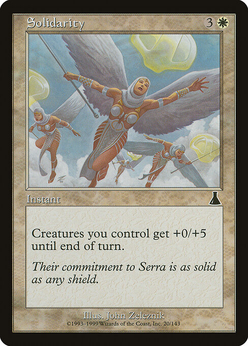 Solidaridad (Solidarity) - Urza's Destiny (#20) - Illustrated by John Zeleznik - Magic: The Gathering Card