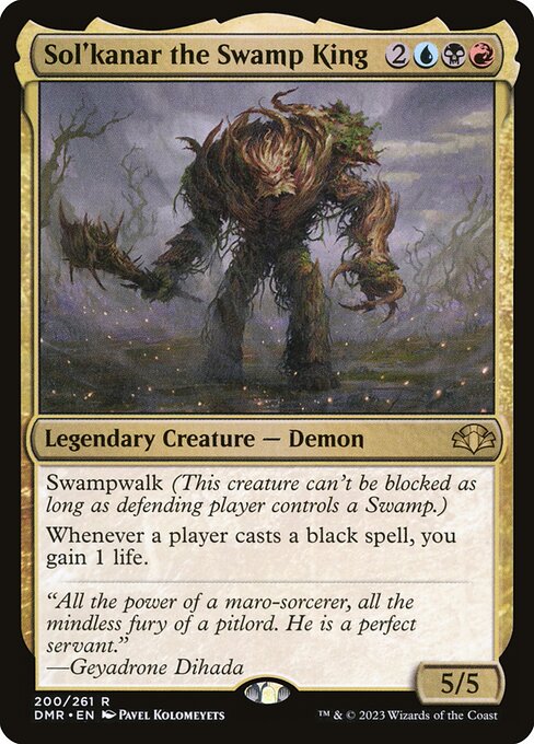 Sol'kanar the Swamp King - Dominaria Remastered Magic card