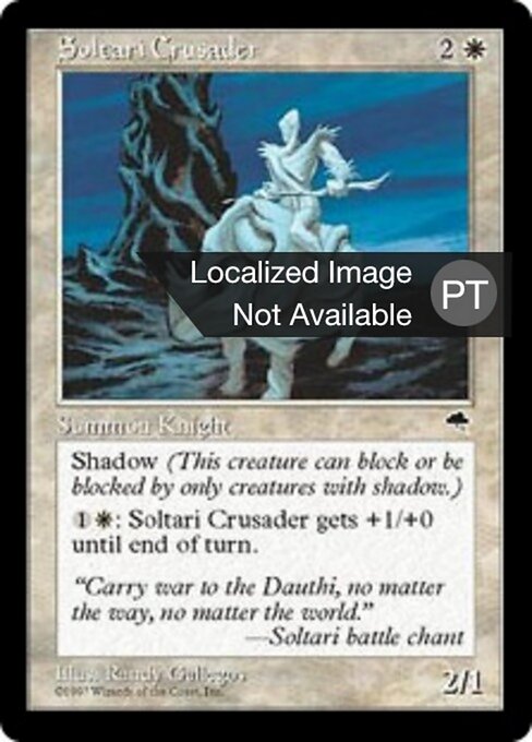 Crociato Soltari (Soltari Crusader) - Tempest (#41) - Illustrated by Randy Gallegos - Magic: The Gathering Card