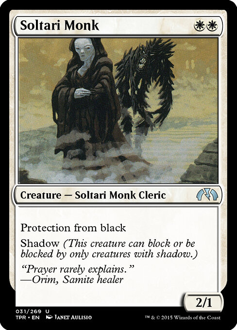 Soltari Monk - Tempest Remastered (#31) - Illustrated by Janet Aulisio - Magic: The Gathering Card