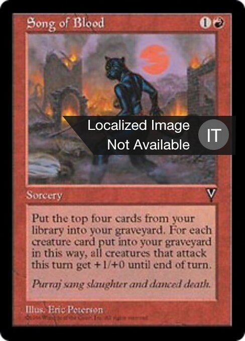 Song of Blood - Visions (#94) - Illustrated by Eric Peterson - Magic: The Gathering Card
