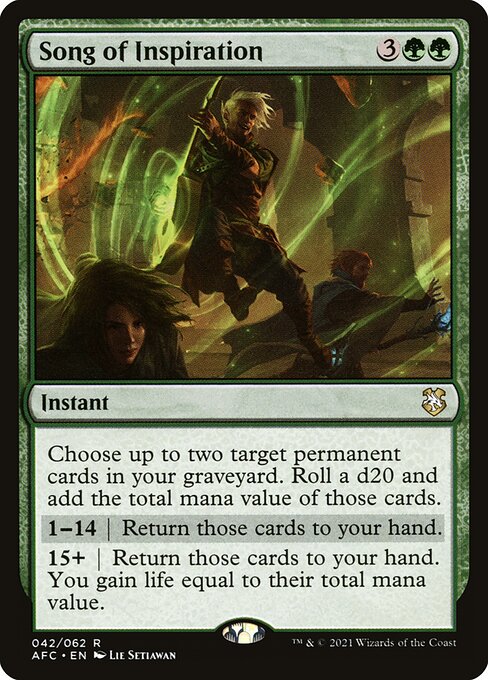 Song of Inspiration - Forgotten Realms Commander Magic card