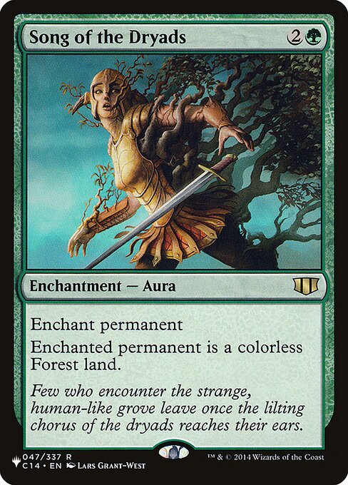 Song of the Dryads - The List (#C14-47) - Illustrated by Lars Grant-West - Magic: The Gathering Card