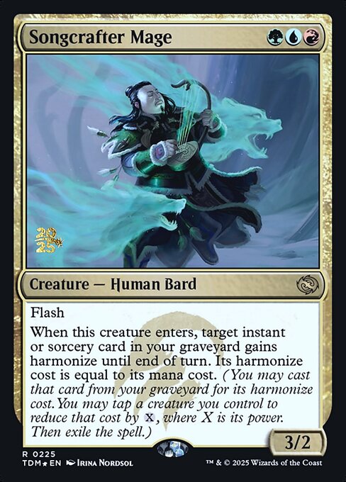 歌作りの魔道士 (Songcrafter Mage) - Tarkir: Dragonstorm (#371) - Illustrated by Jeremy Chong - Magic: The Gathering Card