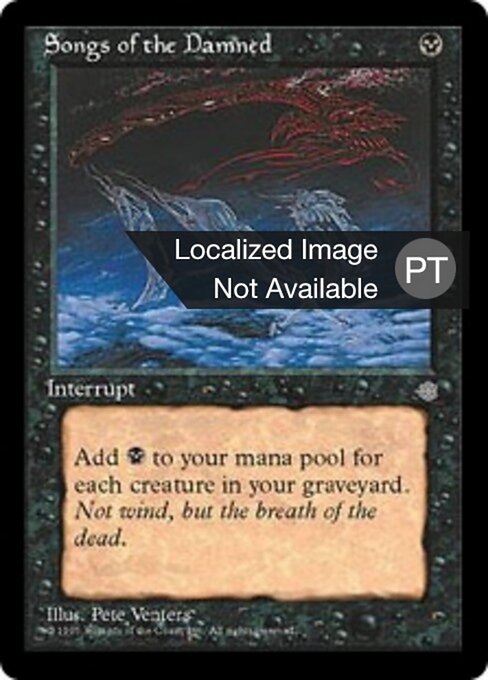 Canciones de los malditos (Songs of the Damned) - Ice Age (#160) - Illustrated by Pete Venters - Magic: The Gathering Card