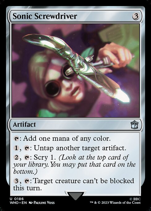 Sonic Screwdriver - Doctor Who (#186) - Illustrated by Pauline Voss - Magic: The Gathering Card