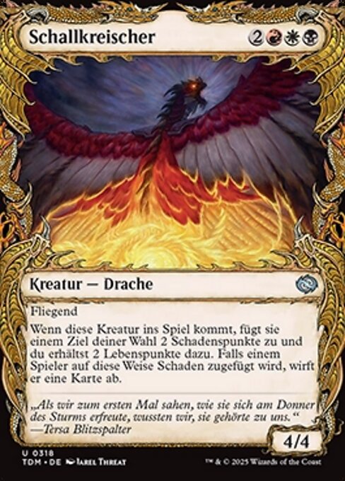 音撃の金切り魔 (Sonic Shrieker) - Tarkir: Dragonstorm (#226) - Illustrated by Jason A. Engle - Magic: The Gathering Card