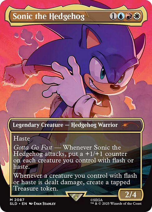 Sonic the Hedgehog - Secret Lair Drop (#2087) - Illustrated by Evan Stanley - Magic: The Gathering Card