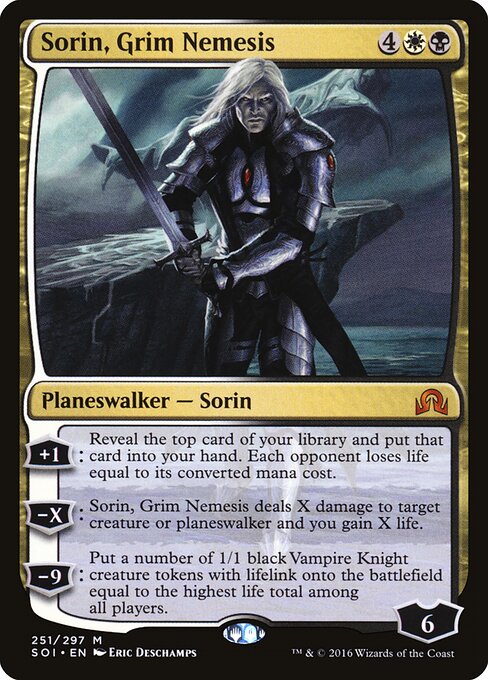 Sorin, Grim Nemesis - Shadows over Innistrad (#251) - Illustrated by Eric Deschamps - Magic: The Gathering Card
