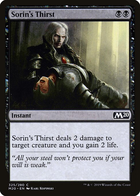 Sorin's Thirst - Core Set 2020 Magic card