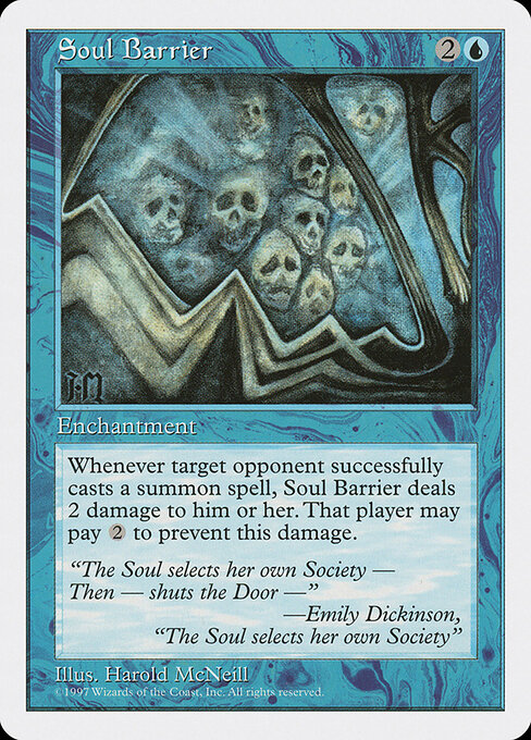 Soul Barrier - Fifth Edition Magic card