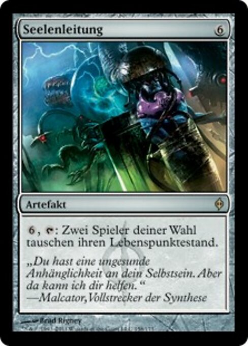 灵魂渠道 (Soul Conduit) - New Phyrexia (#158) - Illustrated by Brad Rigney - Magic: The Gathering Card