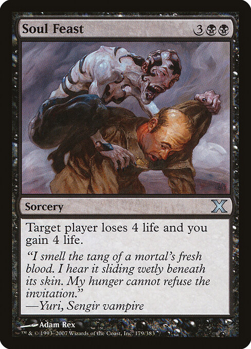 Soul Feast - Tenth Edition Magic card