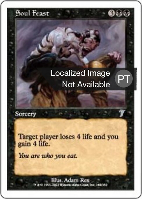Festín de alma (Soul Feast) - Eighth Edition (#165) - Illustrated by Adam Rex - Magic: The Gathering Card