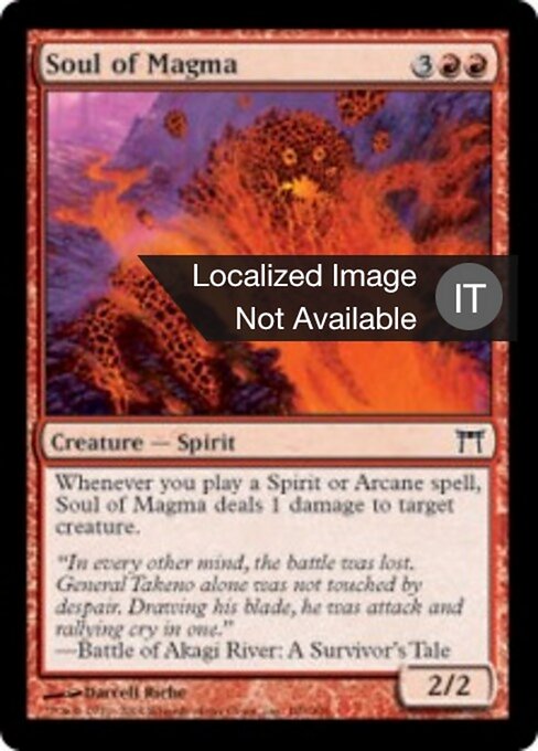 Seele des Magmas (Soul of Magma) - Champions of Kamigawa (#189) - Illustrated by Darrell Riche - Magic: The Gathering Card