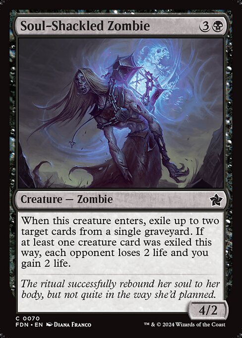 Soul-Shackled Zombie - Foundations Magic card
