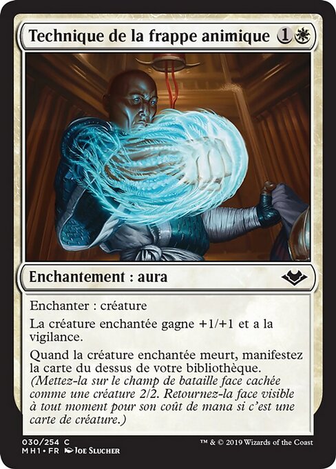 Tecnica del Colpo Spirituale (Soul-Strike Technique) - Modern Horizons (#30) - Illustrated by Joe Slucher - Magic: The Gathering Card