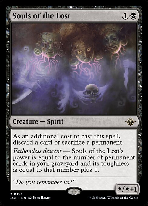 Souls of the Lost - The Lost Caverns of Ixalan (#121) - Illustrated by Nils Hamm - Magic: The Gathering Card