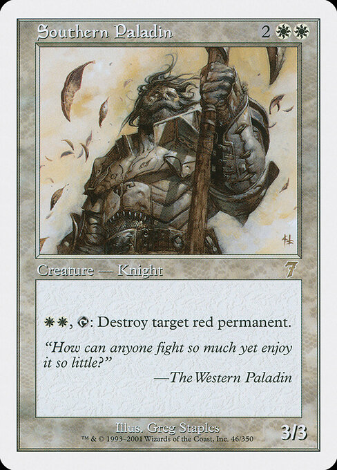 Southern Paladin - Seventh Edition Magic card