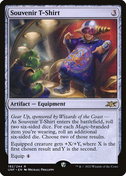 Souvenir T-Shirt - Unfinity (#192) - Illustrated by Michael Phillippi - Magic: The Gathering Card