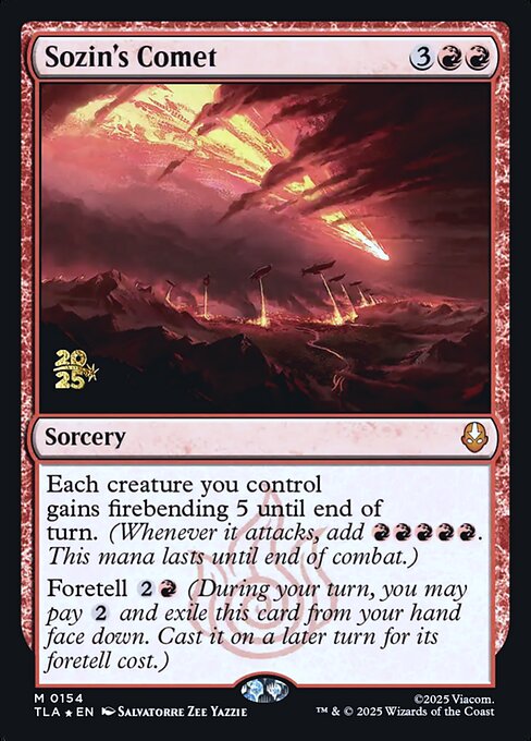 Cometa di Sozin (Sozin's Comet) - Avatar: The Last Airbender (#154) - Illustrated by Salvatorre Zee Yazzie - Magic: The Gathering Card