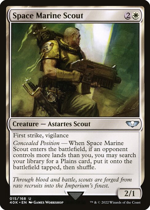 Space Marine Scout - Warhammer 40,000 Commander Magic card