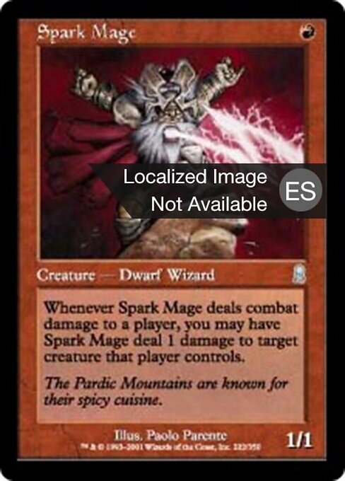 Funkensprüher (Spark Mage) - Odyssey (#222) - Illustrated by Paolo Parente - Magic: The Gathering Card